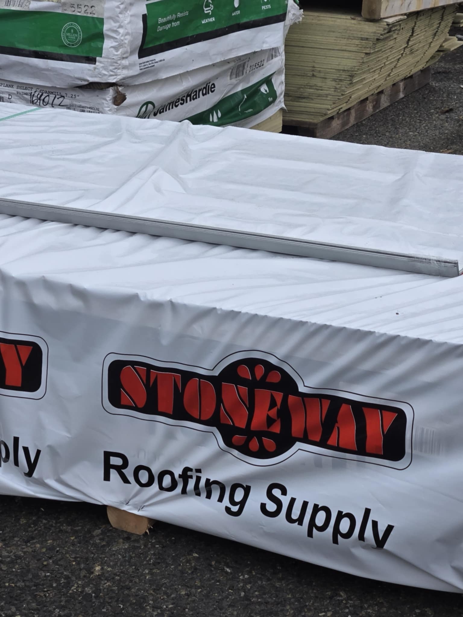 Industrial wrapped beams with custom branding