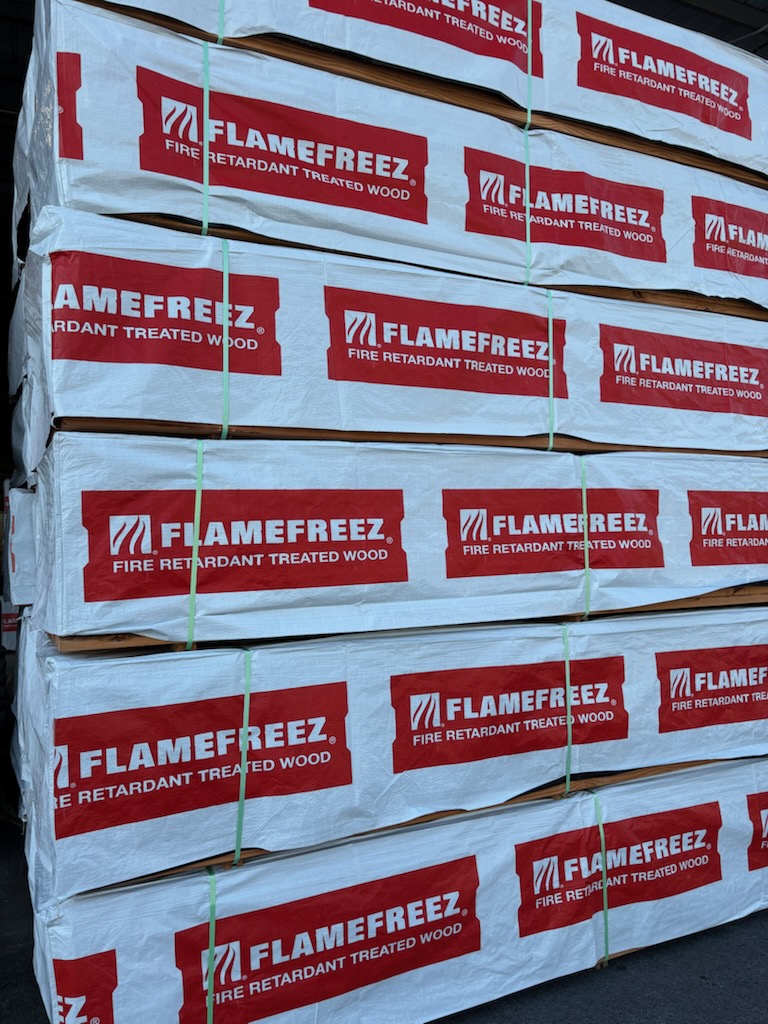 Sewn lumber cover with Scott Lumber Packaging branding
